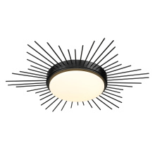 Golden 9126-FM18 BLK-OP - Wry Lighting Kieran Integrated LED 18in Flush Mount in Matte Black